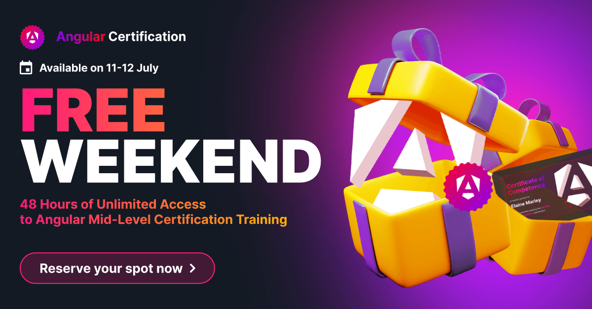 Expand your front-end skills with the Angular Free Weekend