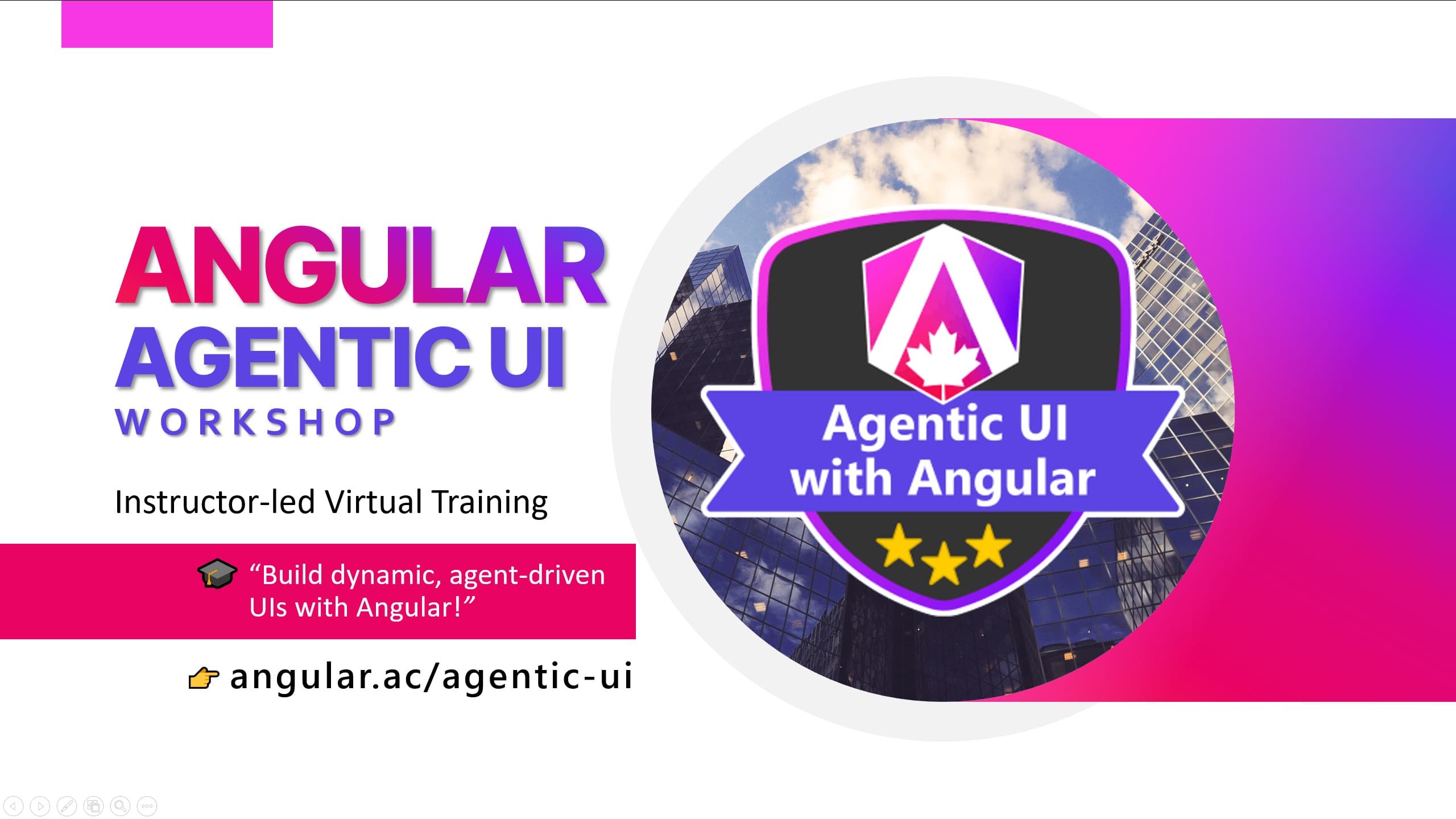 Agentic UI Angular Workshop ✨